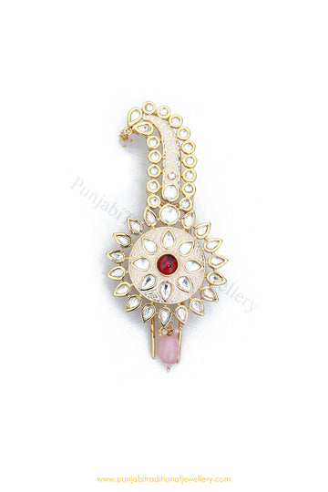 Gold Finished Ruby Kundan Kalgi | Punjabi Traditional Jewellery Exclusive